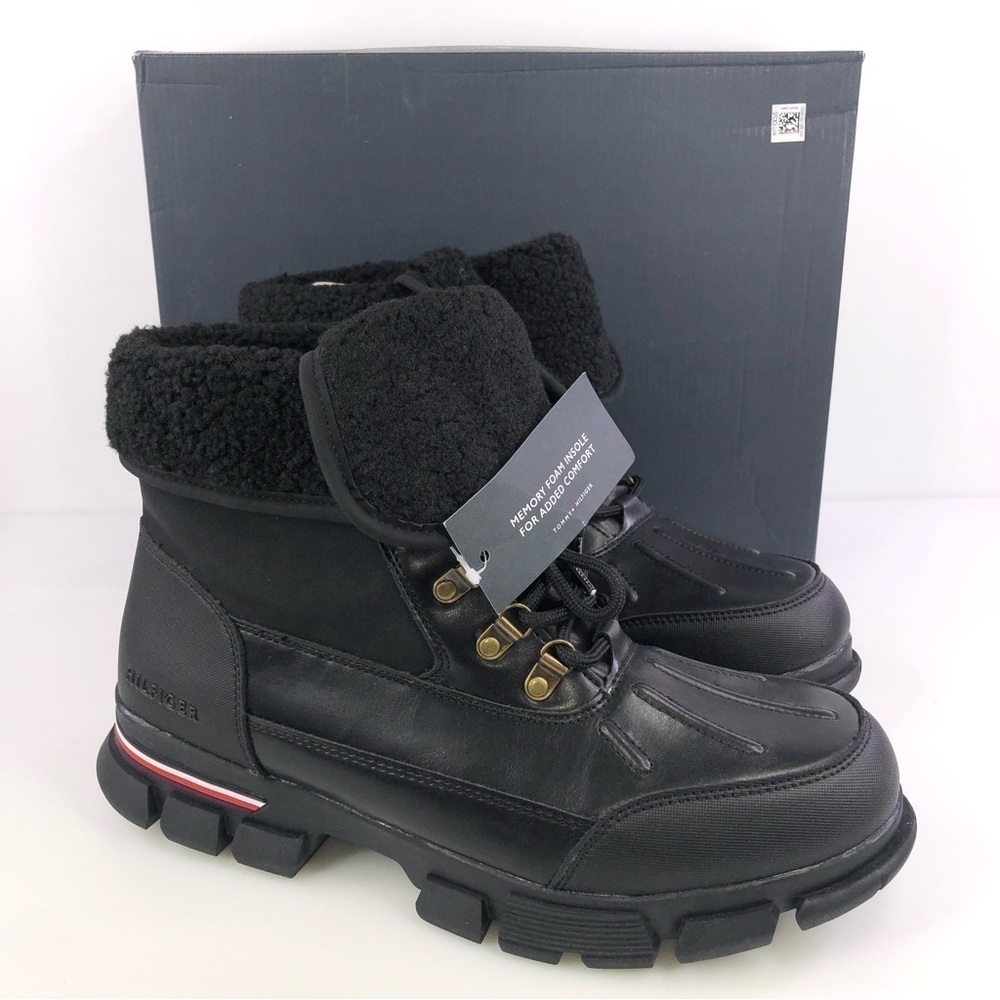 Tommy Hilfiger Men's Idan Black Multi Lace Up Boot 12M